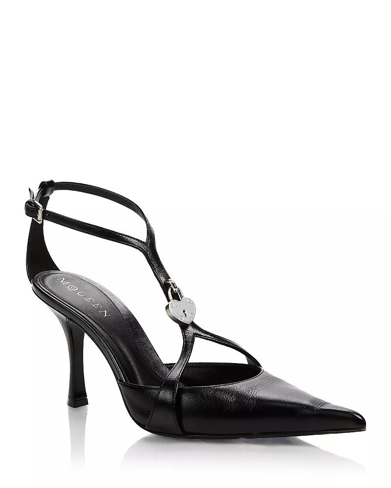 Alexander McQueen Women's Locke Leather Stiletto Pumps