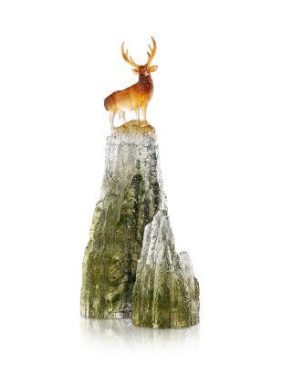 Limited Edition Auspicious Summit Crystal Glass Figure