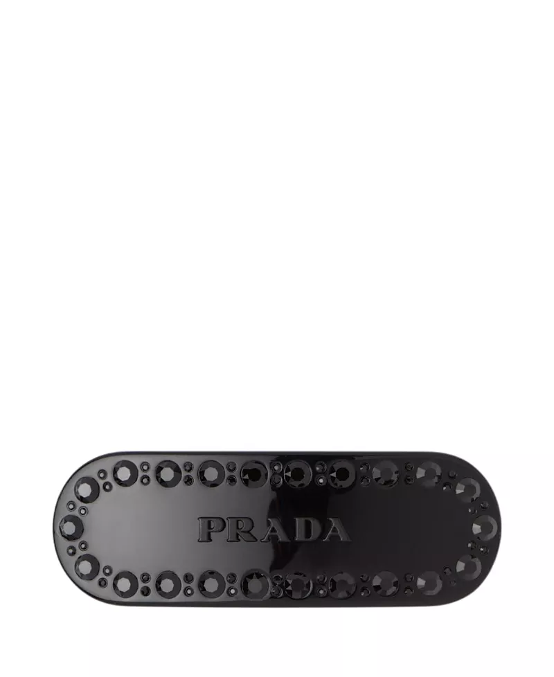 Prada Hair Clip With Crystals