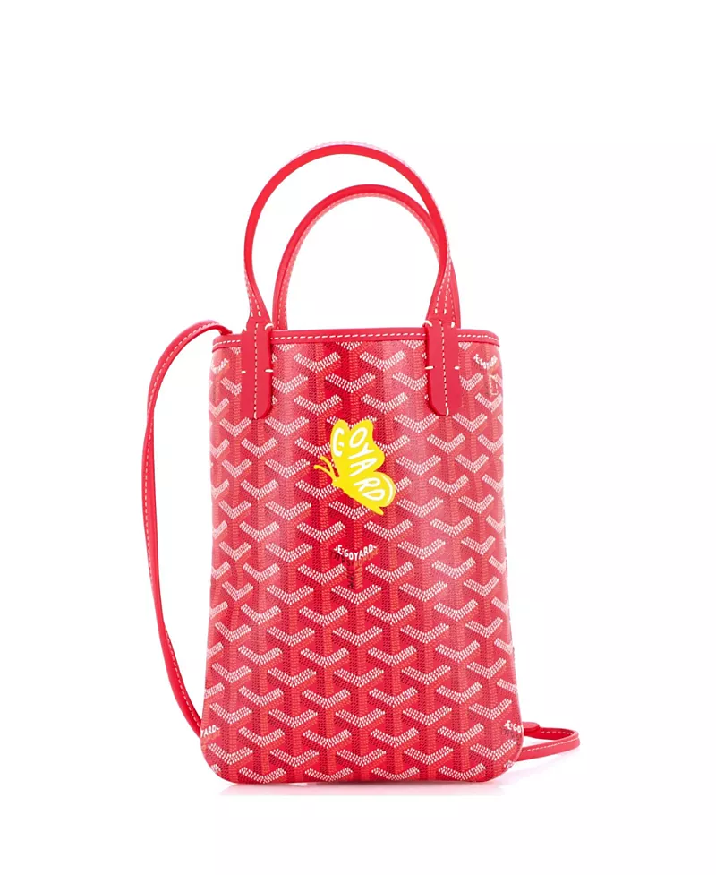 Pre-Owned Goyard Mini Poitiers Tote Printed Coated Canvas and Printed Canvas