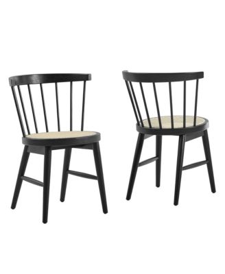  Lykke Curved Spindle Back Dining Chairs, Set of 2
