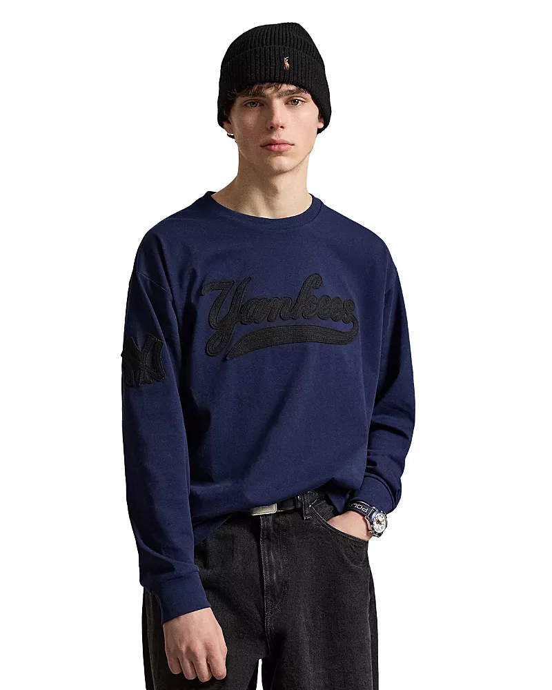 Polo Ralph Lauren Yankees Cotton Felt Patch Graphic Shirt
