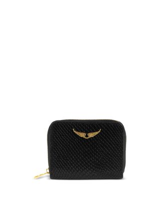 ZV Mini Wild Embossed Leather Zip Pouch