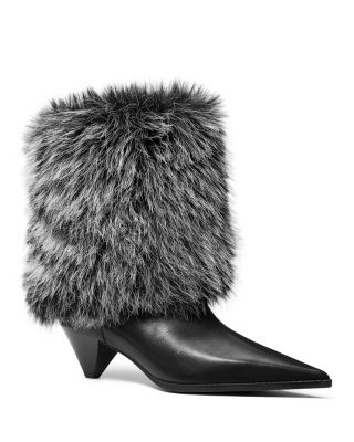 Women's Jayla Faux Fur & Leather Ankle Boots