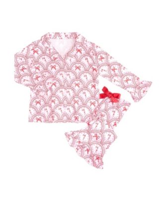  Girls' Candy Cane Scallop Christmas Two-Piece Set - Little Kid, Big Kid