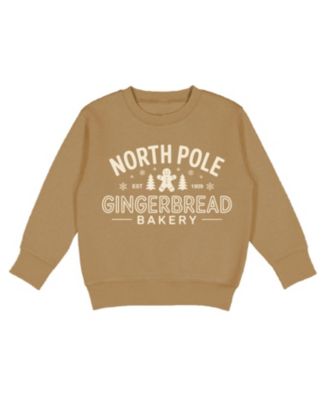 Boys' North Pole Gingerbread Christmas Sweatshirt - Baby, Little Kid