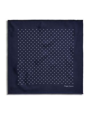 Polka Dot Silk Foulard Pocket Square