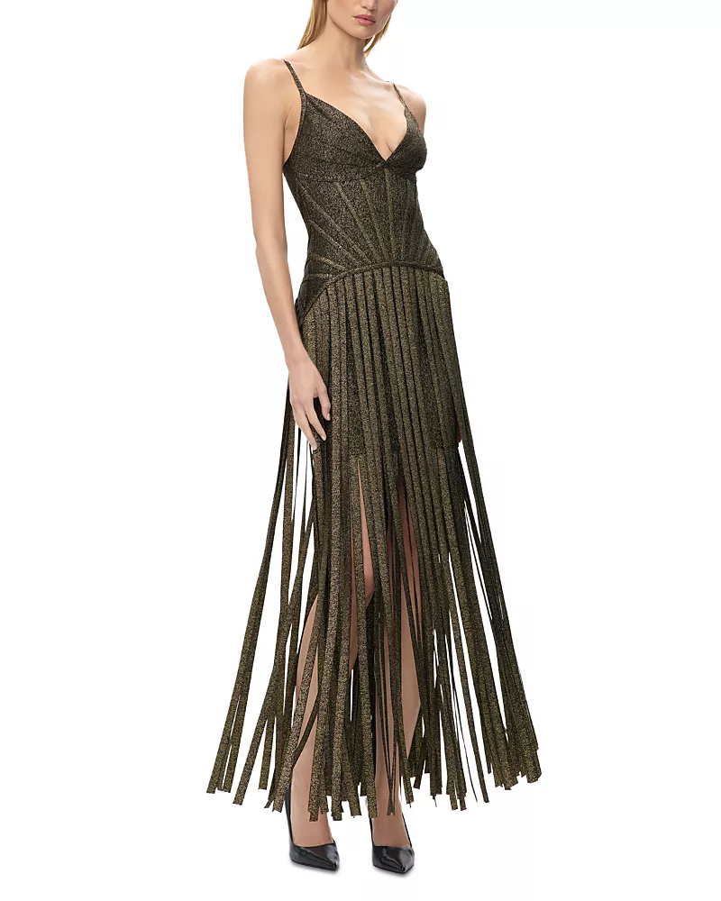 Herve Leger The Metallic Della Gown
