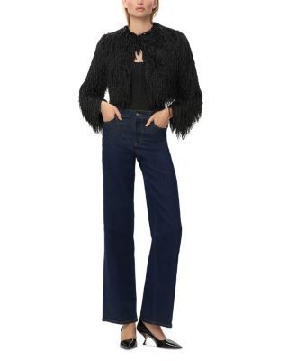 The Amaya Faux Feather Short Jacket
