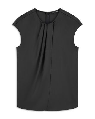 Pleated Cap Sleeve Top 
