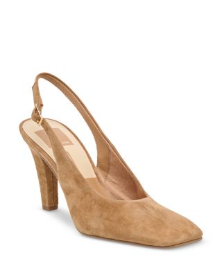 Women's Gessia Embossed Leather Slingback Pumps