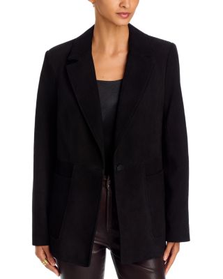 Claudia Notch Lapel Leather Jacket
