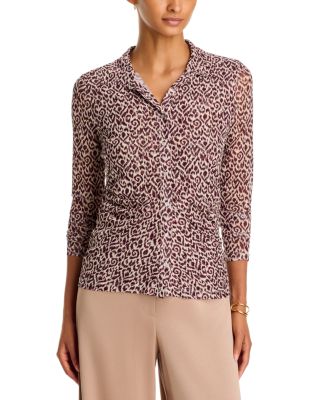 Button Front Ruched Shirt