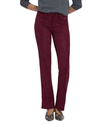 Marilyn Faux Suede High Rise Straight Jeans