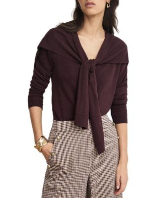  Women's Scarf Detail Cardigan