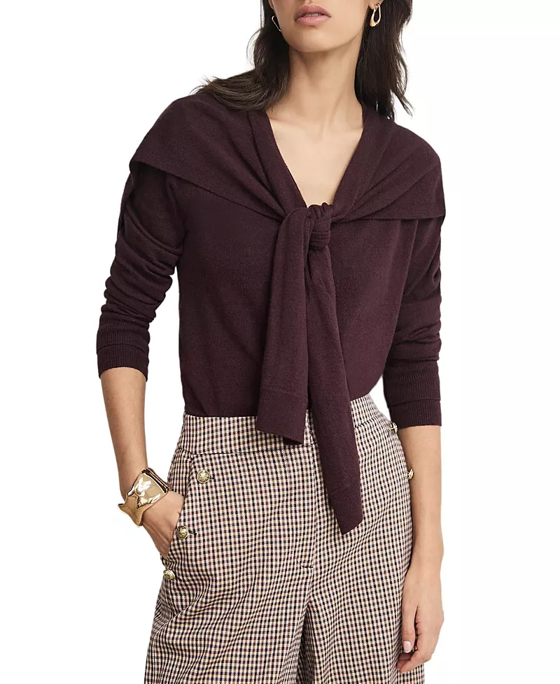 Mint Velvet Women's Scarf Detail Cardigan