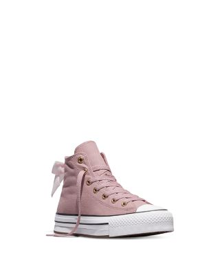 Girls' Chuck Taylor All Star High Top Velvet Bow Sneakers – Big Kid