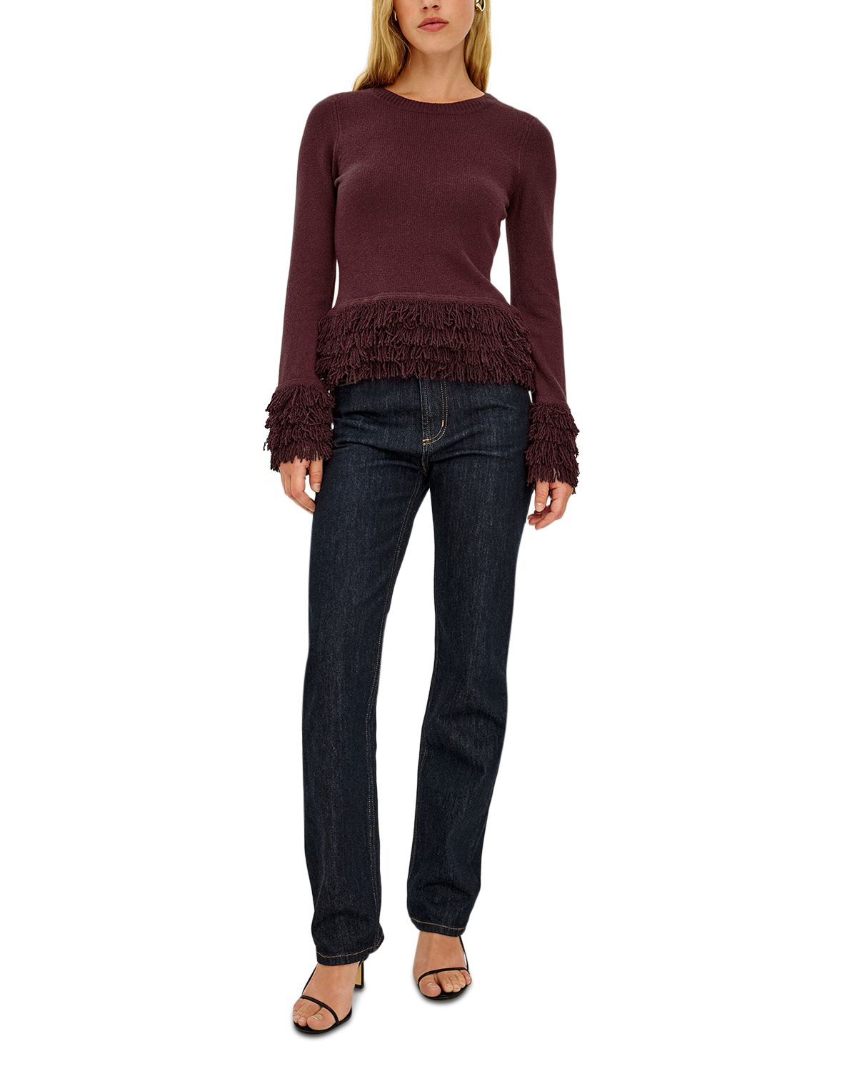 Carmen Fringe Crewneck Top thumbnail 2