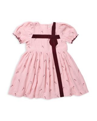 Girls' Liliana Embroidered Candy Cane Dress - Little Kid