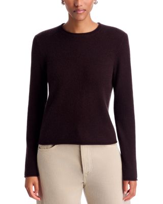 100% Cashmere Rolled Edge Crewneck Sweater - Exclusive