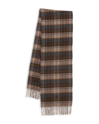 Wool Cashmere Blend Plaid Scarf