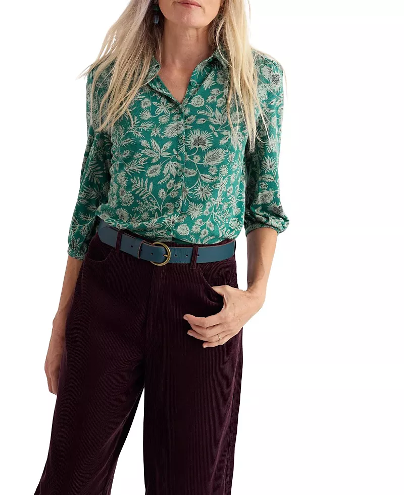 Seasalt Cornwall Embrace Collared 3/4 Sleeve Shirt