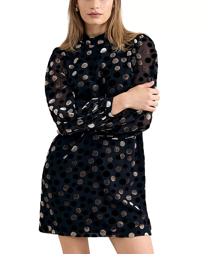 Phase Eight Cordelia Burnout Spot Dress