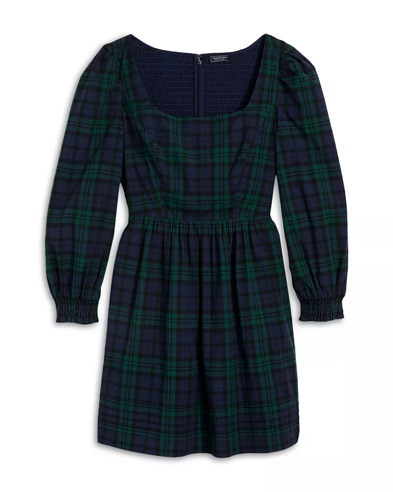 Vineyard Vines Cotton Stretch Square Neck Mini Dress