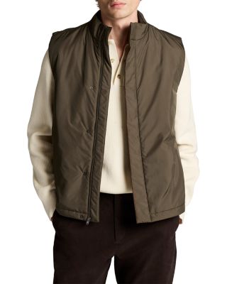 Black Stand Collar Insulated Vest