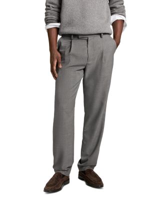 Refined Twill Straight Fit Pleat Pants