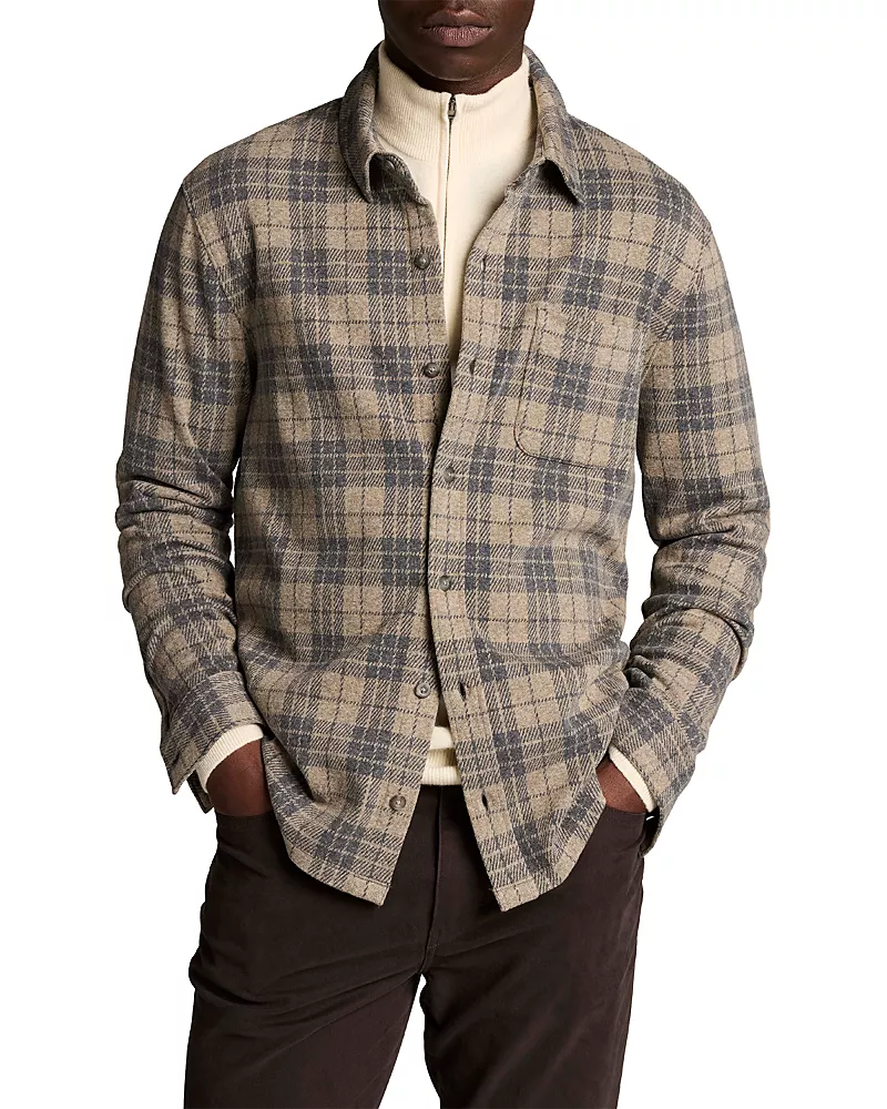 Vince Tartan Plaid Regular Fit Button Down Shirt