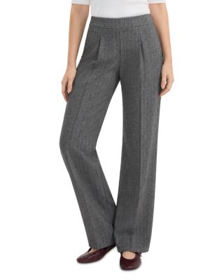 Mid Rise Pull On Wide Leg Pants