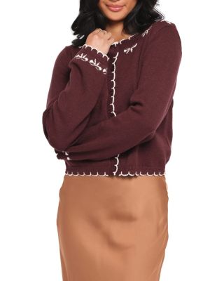  Payton Bow Scallop Cardigan