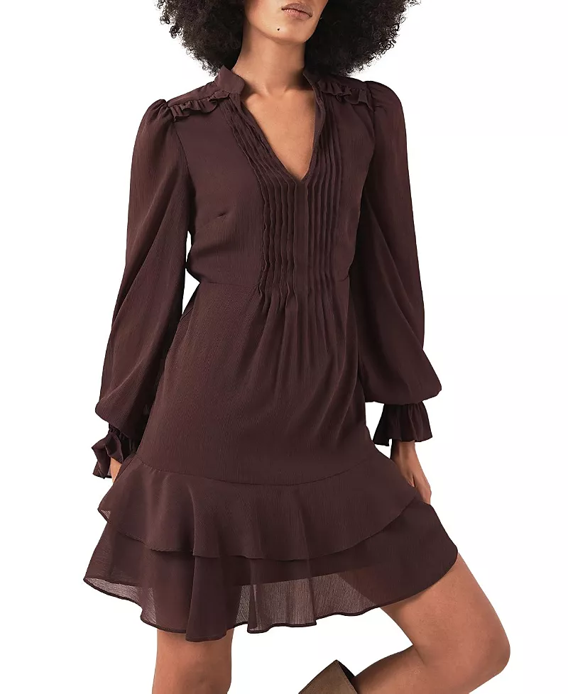 Mint Velvet Women's Ruffle Mini Dress