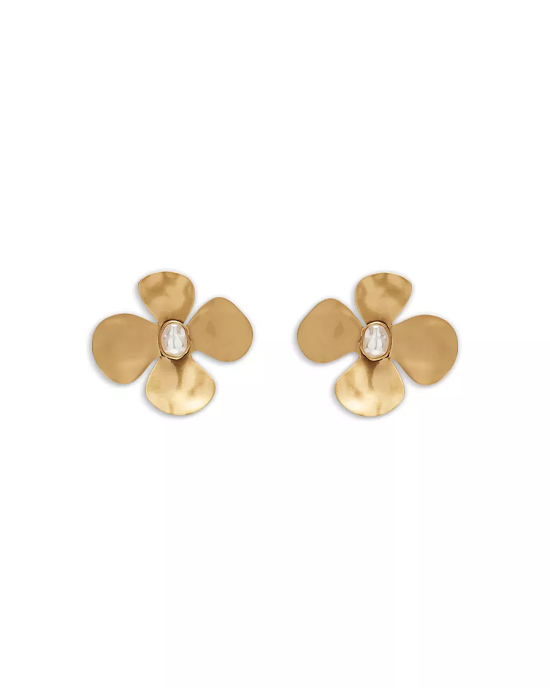 Cult Gaia Lucky Flower Clip On Earrings, 1.5L