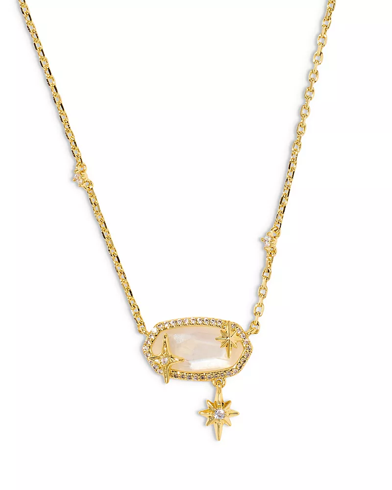 Kendra Scott Elisa Crystal Star & Mother Of Pearl Pendant Necklace, 16