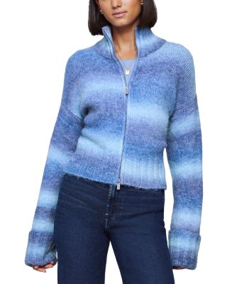 Jordan Mock Neck Two Zip Cardigan Sweater