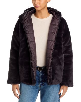 Davina Reversible Faux Fur Hooded Jacket
