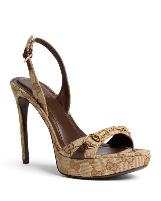 Women's Donna Logo Canvas Platform Sandals