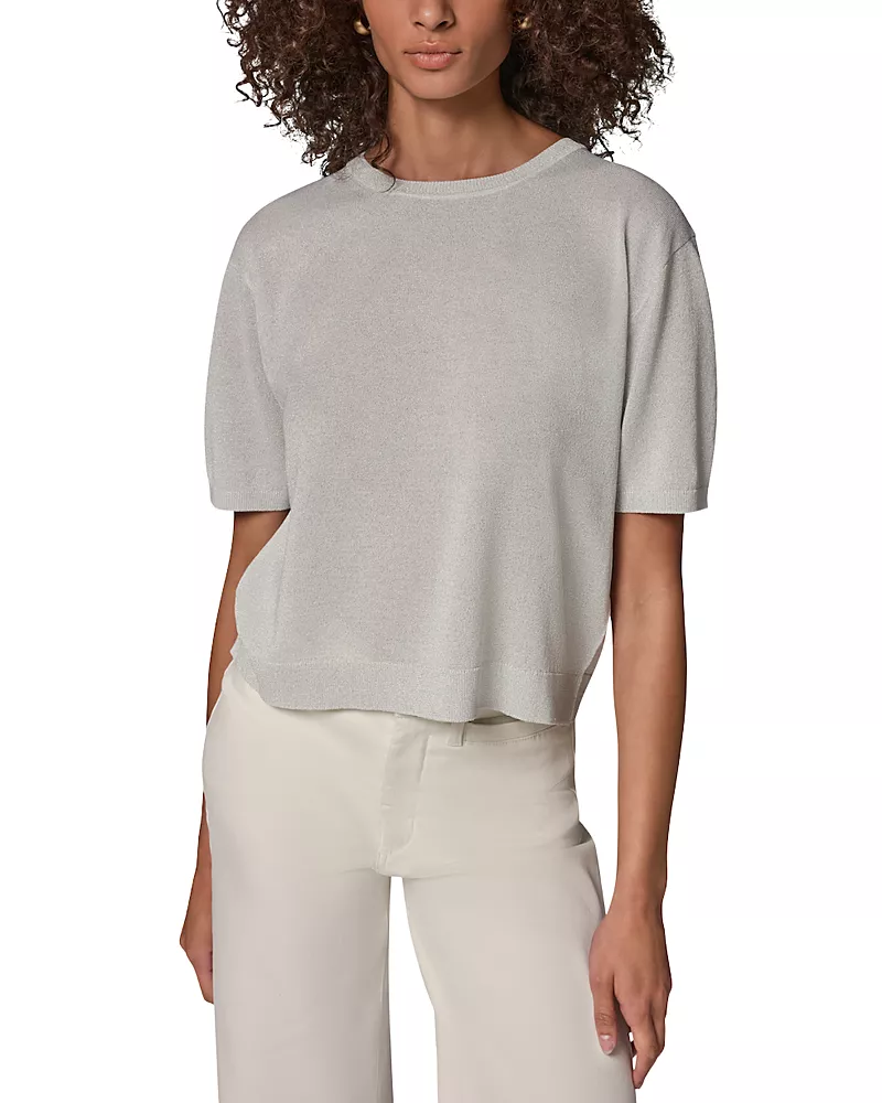 Dkny Relaxed Elbow Sleeve Crewneck Sweater