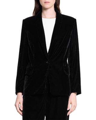 Velvet Shawl Collar Blazer