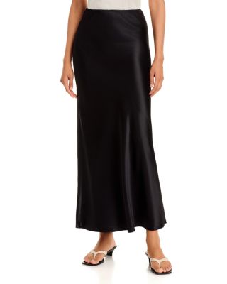 Tara Satin Midi Skirt