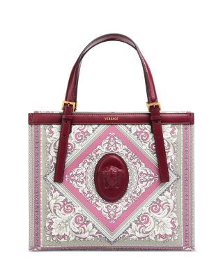 Versace Neoclassic Barocco Canvas & Leather Mini Tote