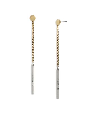 Allsaints Maeve Bolt Linear Drop Earrings
