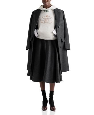 Prada Single-breasted Double Wool Coat