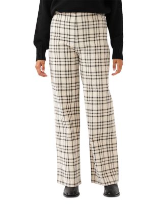 Plaid Cotton Blend Corduroy Pull On Pants