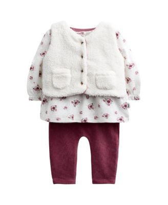 Girls' 3-piece Gilet Top and Bottoms Set - Baby