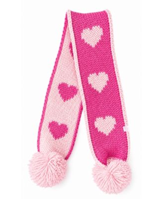  Girls' Reversible Hearts Scarf