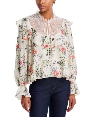 Lianne Wildflower Lovelette Lace & Ruffle Top