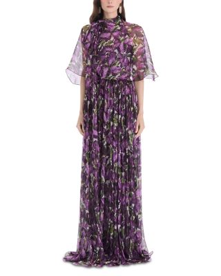 Oscar de la Renta Iris Silk Blend Chiffon Gown